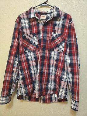 Levi's Mens Lightweight Flannel Botton Down Shirt Large